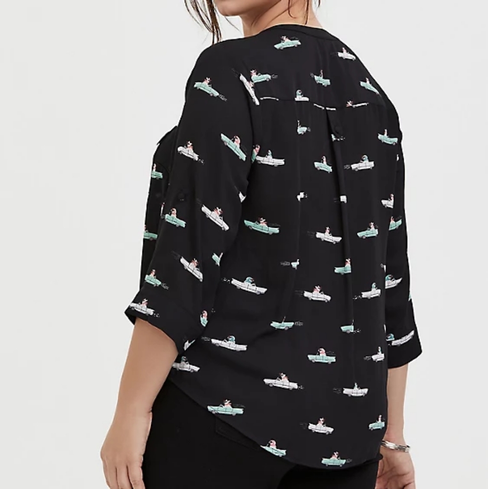 Torrid Harper Black Freeway Frenchie pullover Top - Picture 4 of 5